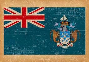 Drapeau grunge de Tristan de Cunha vecteur