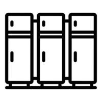 vecteur de contour d'icône de vestiaire d'école. garde de sécurité