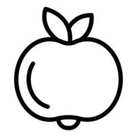 vecteur de contour d'icône de fruit de pomme. régime paléo