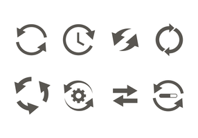 Vecteur d'icône de mise à jour de glyph