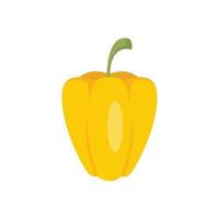 icône de paprika jaune vecteur isolé plat