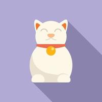 vecteur plat d'icône de chat porte-bonheur. année du japon