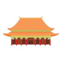 icône du temple de la pagode, style dessin animé vecteur