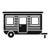 vecteur simple d'icône de remorque de camp. camping-car