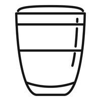 vecteur de contour d'icône de latte crème. tasse à café