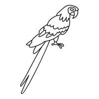 icône de perroquet, style simple vecteur