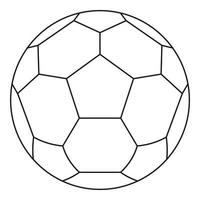 icône de ballon de football, style de contour vecteur