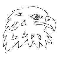 icône d'aigle, style de contour vecteur
