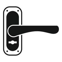 vecteur simple d'icône de poignée de porte en métal. bouton de verrouillage