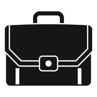 vecteur simple d'icône de porte-documents d'entreprise. sac de travail