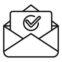 abonnez-vous au vecteur de contour de l'icône d'e-mail. lettre bouton