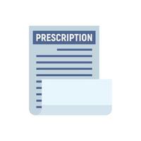 icône de prescription médicale plat vecteur isolé