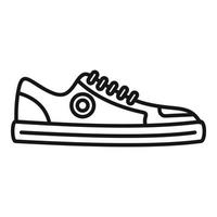 vecteur de contour d'icône de sneaker actif. conception sportive