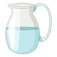 pot de lait, icône de style dessin animé vecteur