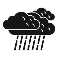 vecteur simple icône nuage pluvieux. pluie nuageuse