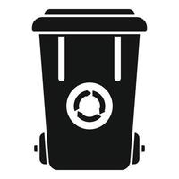 vecteur simple d'icône de sac de recyclage écologique. climat mondial
