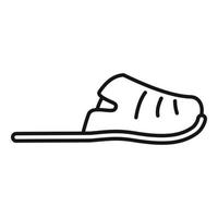 vecteur de contour d'icône de pantoufle à la maison. chaussure femme