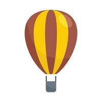 icône de ballon à air rayé vecteur isolé plat