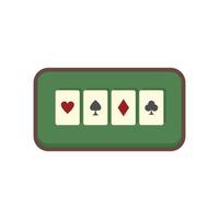 jouer aux cartes icône vecteur isolé plat