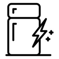 vecteur de contour d'icône de réfrigérateur de consommation respectueuse de l'environnement. éco propre