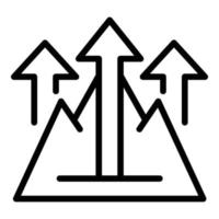 vecteur de contour d'icône d'avantage de croissance. organisme