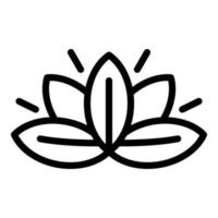 vecteur de contour d'icône de fleur de lotus. équilibrer l'énergie