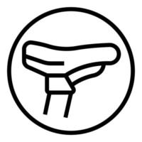 vecteur de contour d'icône de siège de vélo. magasin de sport