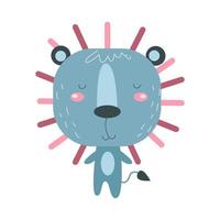 personnages de dessins animés d'animaux mignons adaptés aux conceptions de vêtements pour enfants vecteur