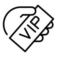 vecteur de contour d'icône de carte-cadeau d'événement vip. cinéma célèbre