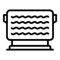 vecteur de contour d'icône de radiateur à gaz. chauffage électrique