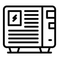 vecteur de contour d'icône de chauffage électrique. radiateur convecteur