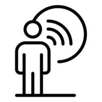 vecteur de contour d'icône de support wifi. formation en informatique