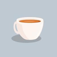 tasse de café thé dans la conception d'illustration vectorielle plate vecteur