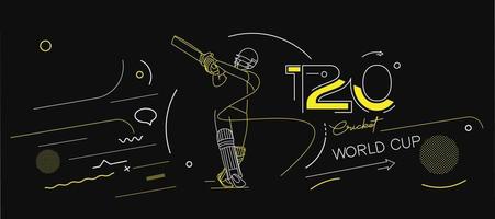 affiche de championnat de cricket, modèle, brochure, décoré, dépliant, conception de bannière. vecteur