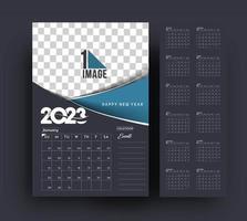 Conception de bonne année du calendrier 2023 avec l'espace de votre image. vecteur