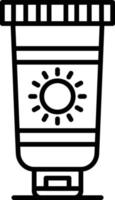 conception d'icône créative de crème solaire vecteur