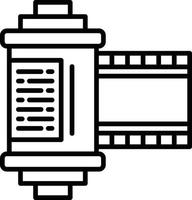 conception d'icône créative de rouleau de film vecteur