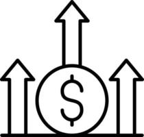 conception d'icône créative de profit vecteur