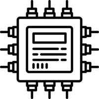 conception d'icône créative cpu vecteur