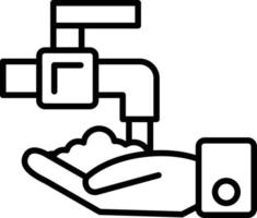 conception d'icône créative de lavage des mains vecteur