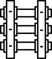 conception d'icônes créatives de voies ferrées vecteur