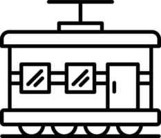 conception d'icône créative de tramway vecteur