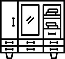 conception d'icône créative de placard vecteur