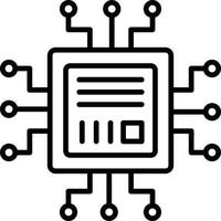 conception d'icône créative de micropuce vecteur