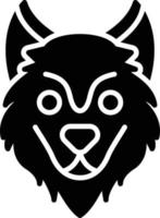 conception d'icône créative loup vecteur
