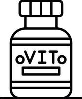 conception d'icônes créatives de vitamines vecteur