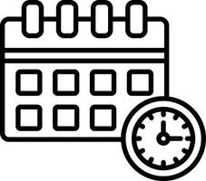 conception d'icône créative date limite vecteur