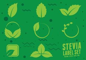 Stevia Natural Sweetener Icons vecteur