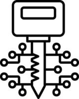 conception d'icône créative de clé numérique vecteur