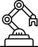 conception d'icône créative de robot industriel vecteur